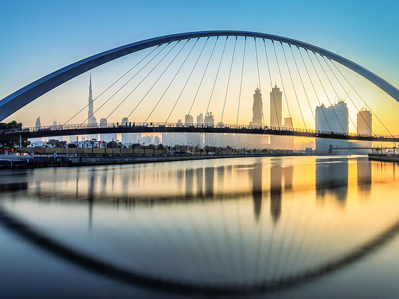 Dubai Water Canal boardwalk