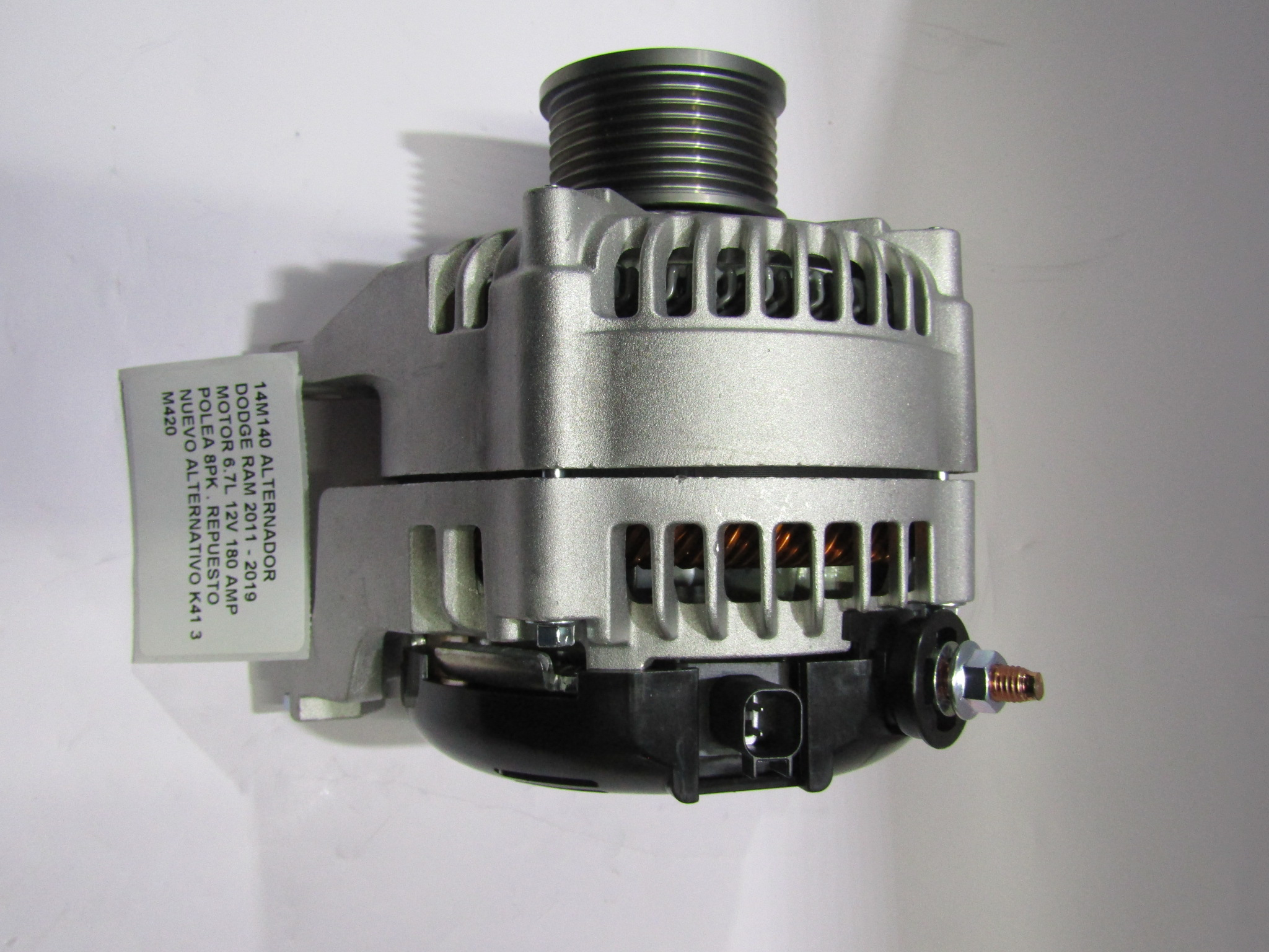 Alternador Dodge Ram 6.7l 12v 180 Amp Polea 8pk 2007 - 2015 - foto 4