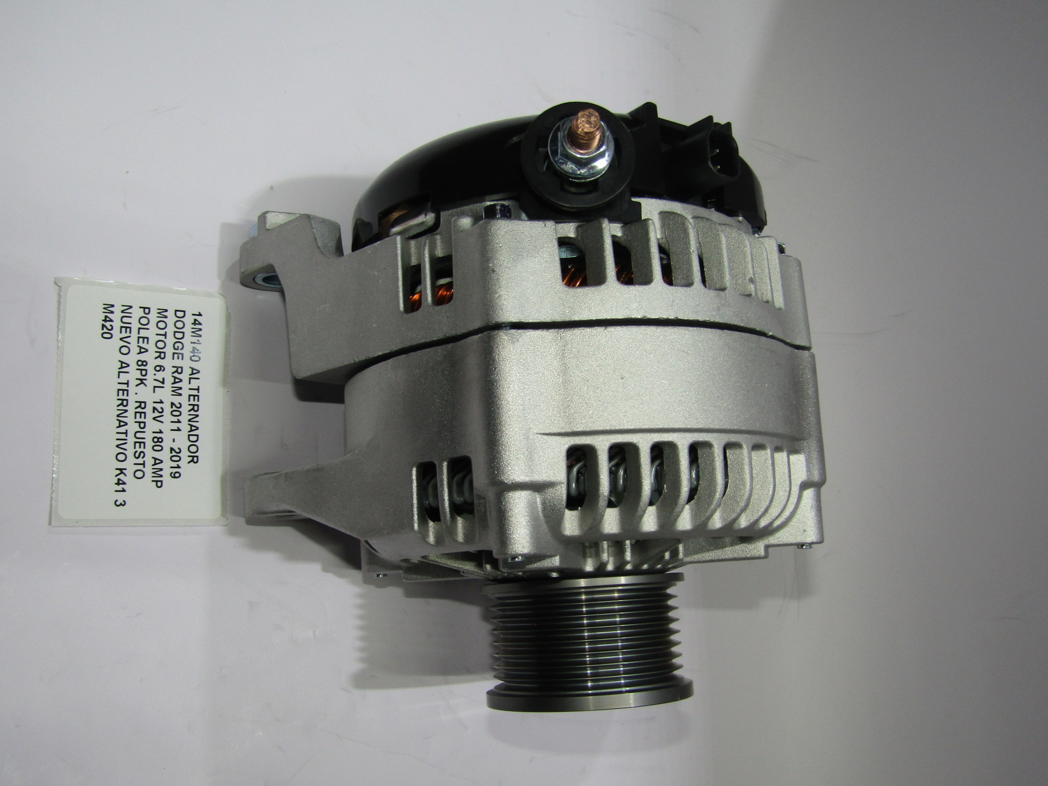 Alternador Dodge Ram 6.7l 12v 180 Amp Polea 8pk 2007 - 2015 - foto 5