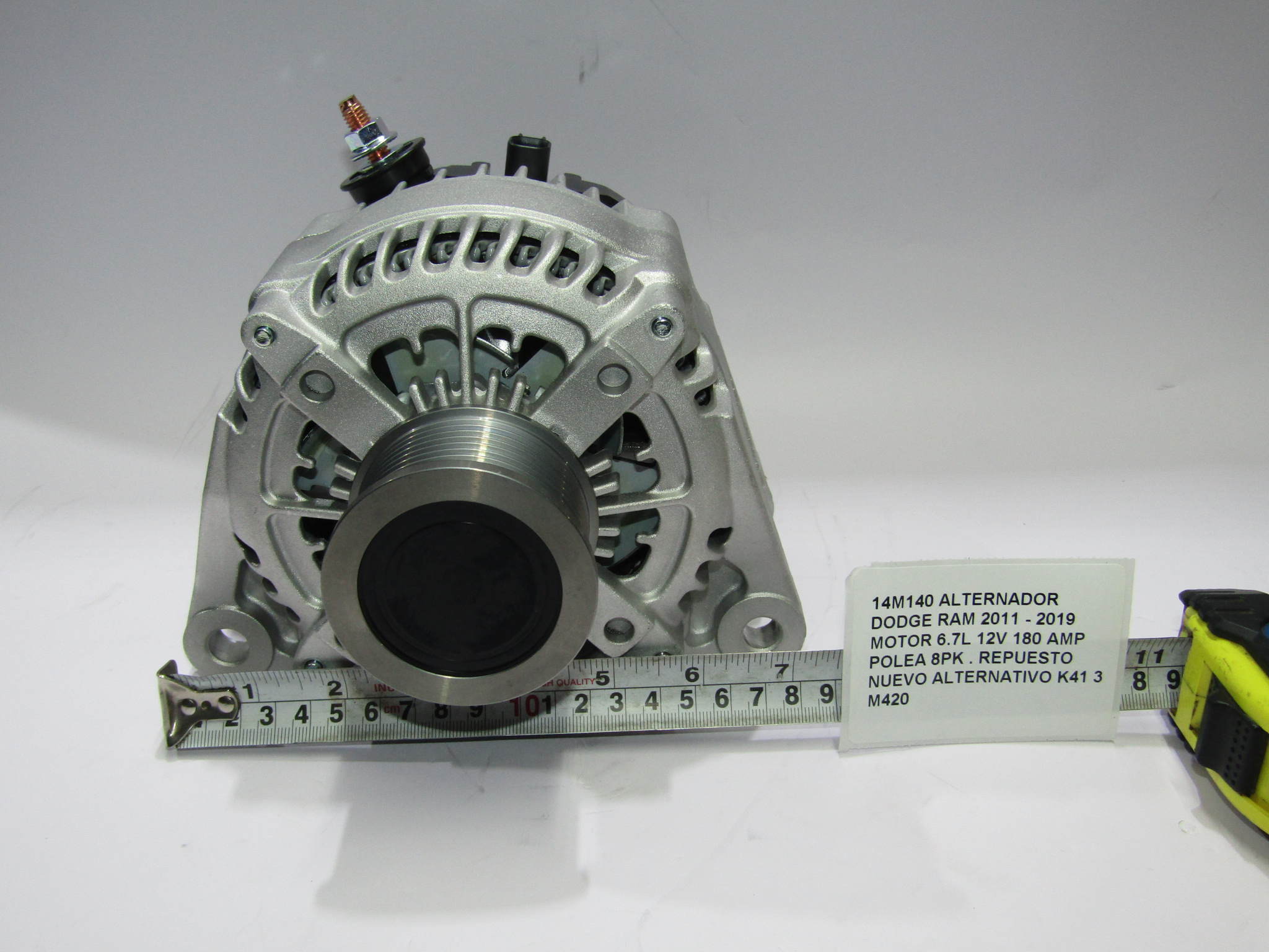 Alternador Dodge Ram 6.7l 12v 180 Amp Polea 8pk 2007 - 2015 - foto 6
