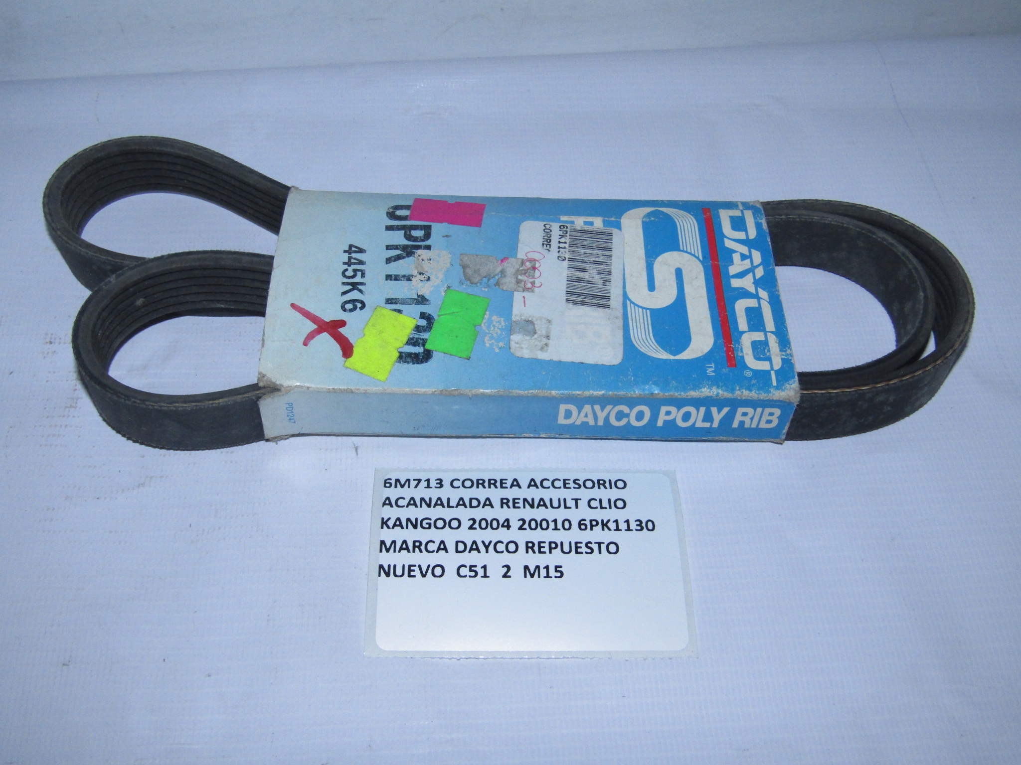 Correa Accesorio Acanalada Renault Clio Kangoo 2004 20010 - foto 2
