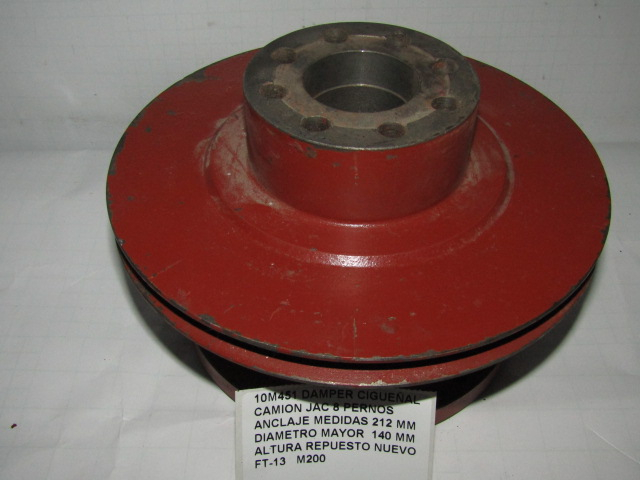 Damper Cigueñal Camion Jac 8 Pernos 212 Mm Diametro 140 Mm A - foto 2