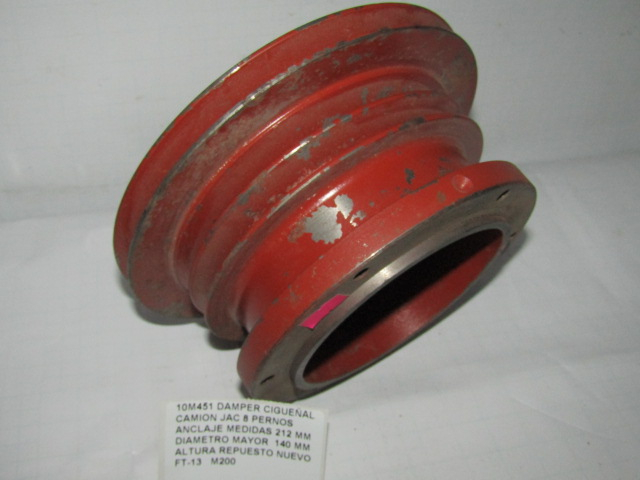 Damper Cigueñal Camion Jac 8 Pernos 212 Mm Diametro 140 Mm A - foto 3