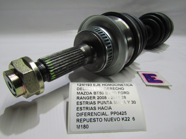 Eje Homocinetica Delantero Mazda Bt50 Ford Ranger 2008-2011 - foto 3