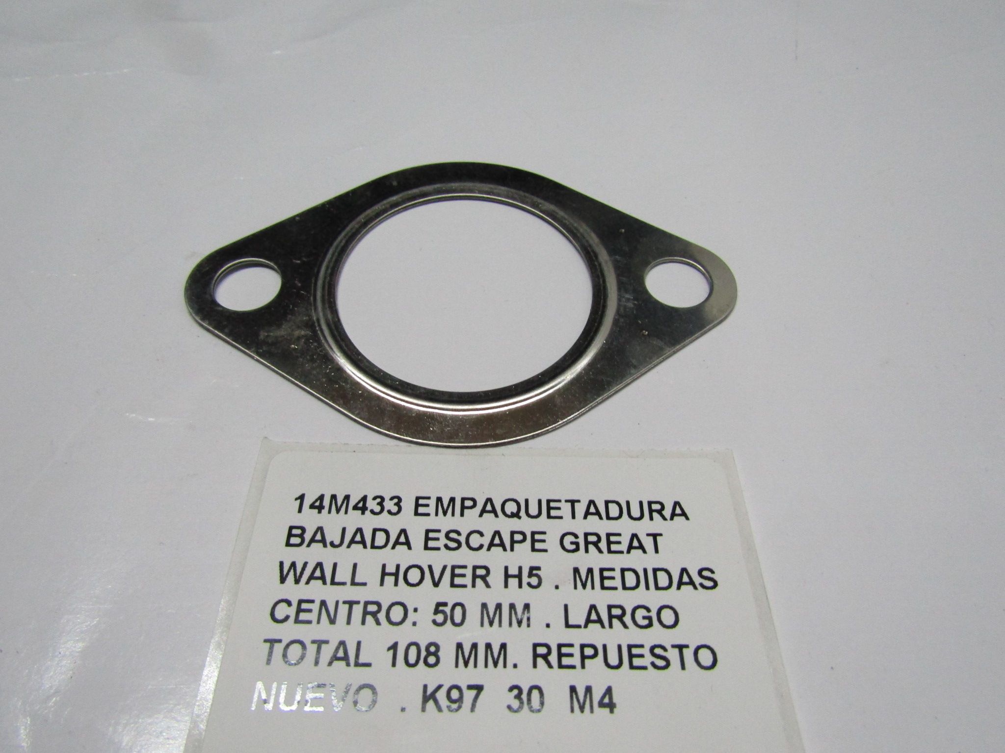 Empaquetadura Bajada Escape Great Wall Hover H5 . - foto 2