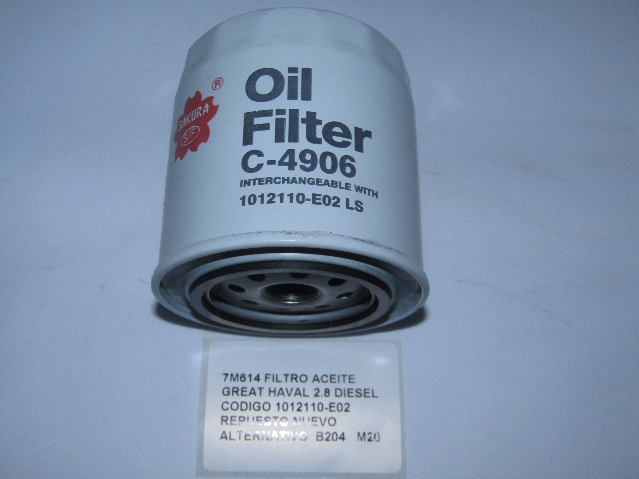 Filtro Aceite Great Haval 2.8 Diesel Codigo 1012110-e02