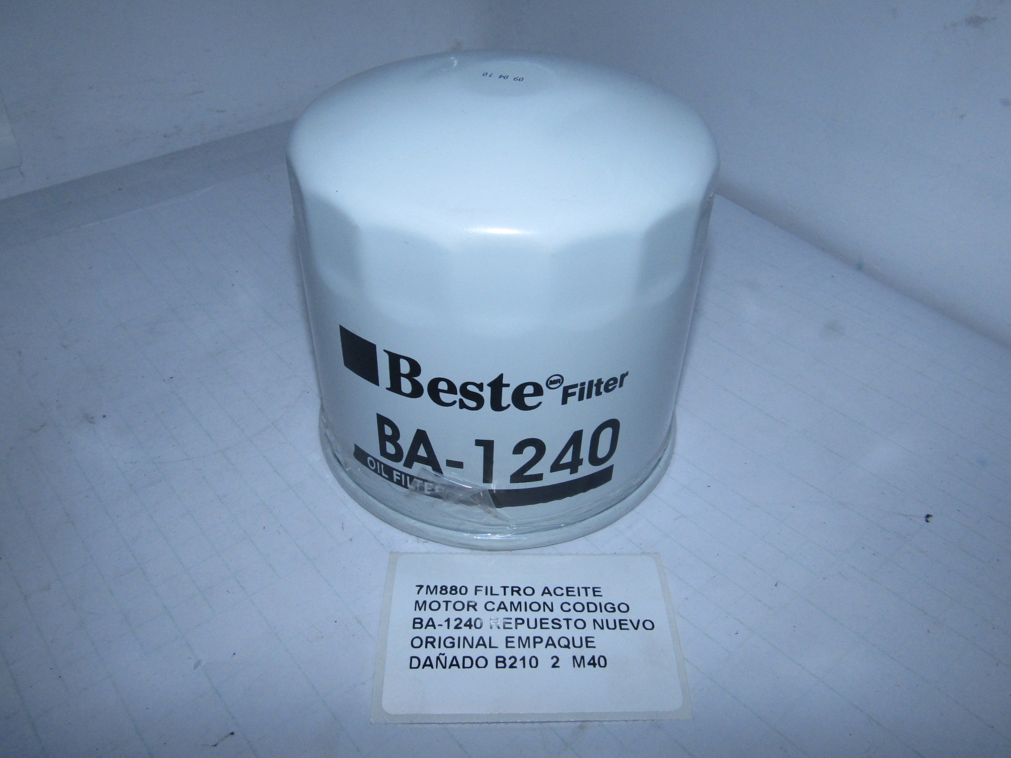 Filtro Aceite Motor Camion Codigo Ba-1240