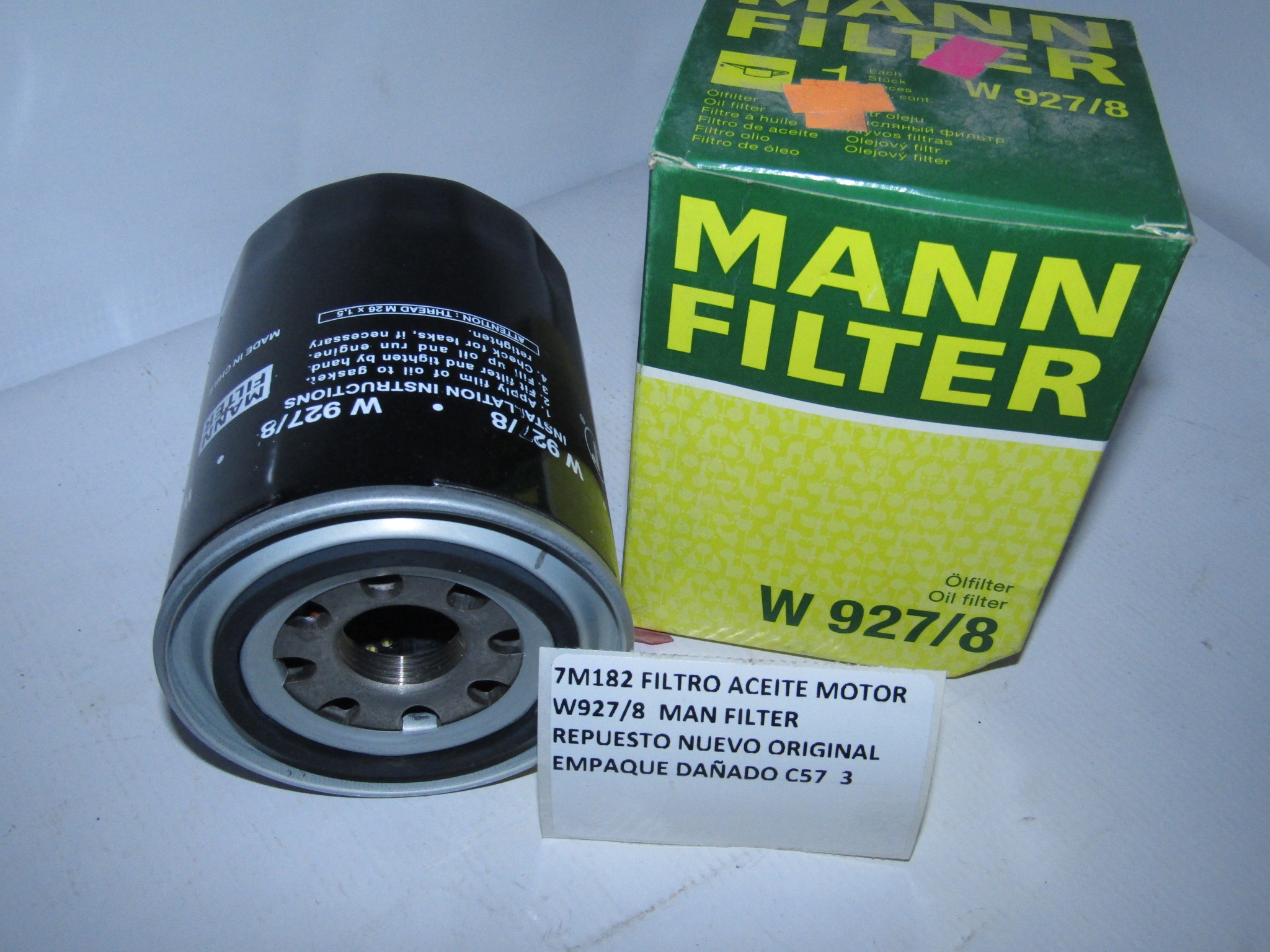 Filtro Aceite Motor W927/8 Man Filter Hyundai H1 H-1 - foto 2
