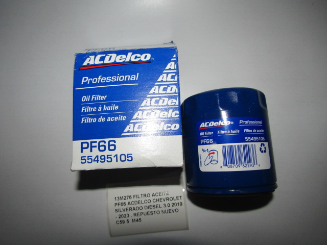 Filtro Aceite Pf66 Acdelco Chevrolet Silverado 2019 - 2023 - foto 2
