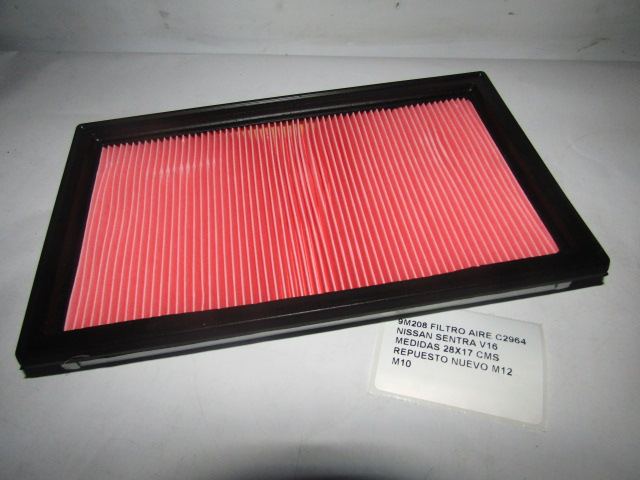 Filtro Aire C2964 Nissan Sentra V16 Medidas 28x17 Cms