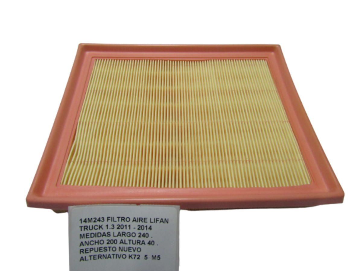 Filtro Aire Lifan Truck 1.3 2011 - 2014 Medidas Largo 240 - foto 3