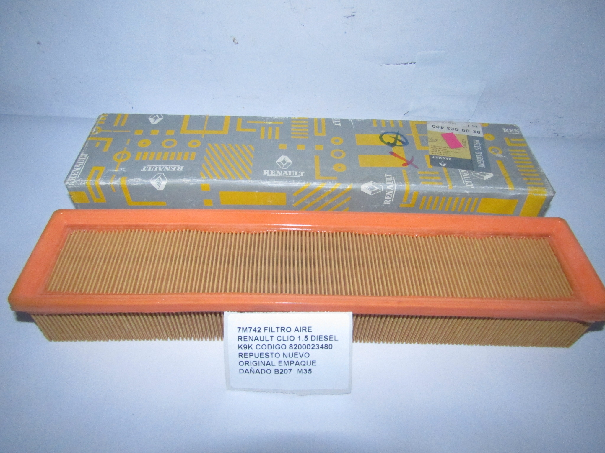 Filtro Aire Renault Clio 1.5 Diesel K9k Codigo 8200023480 - foto 2