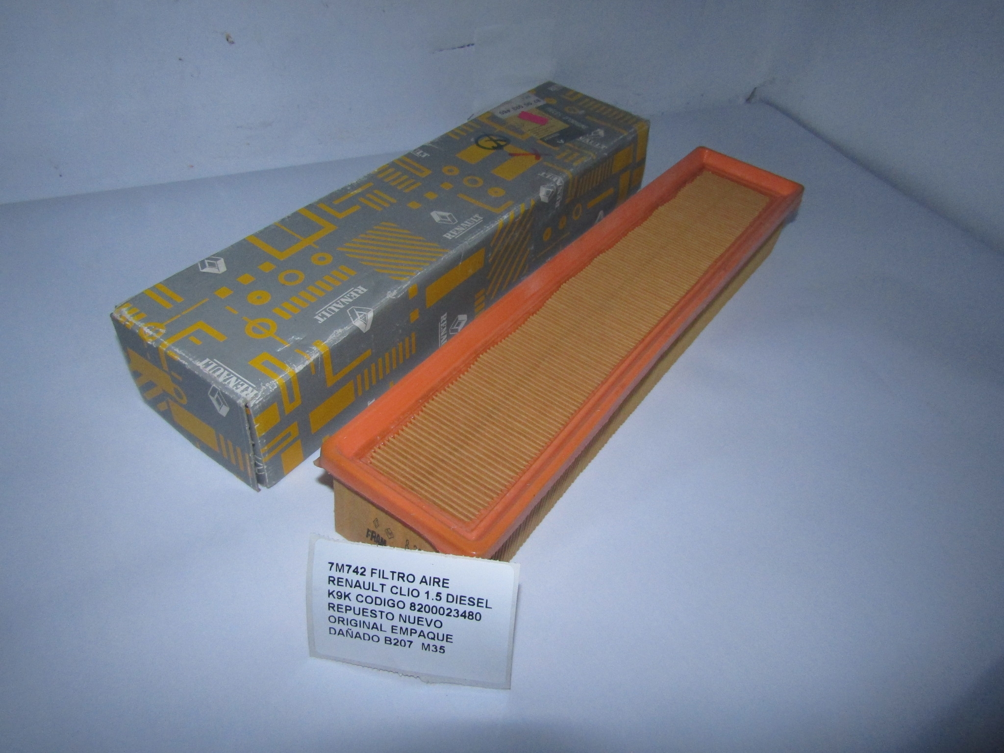 Filtro Aire Renault Clio 1.5 Diesel K9k Codigo 8200023480 - foto 3
