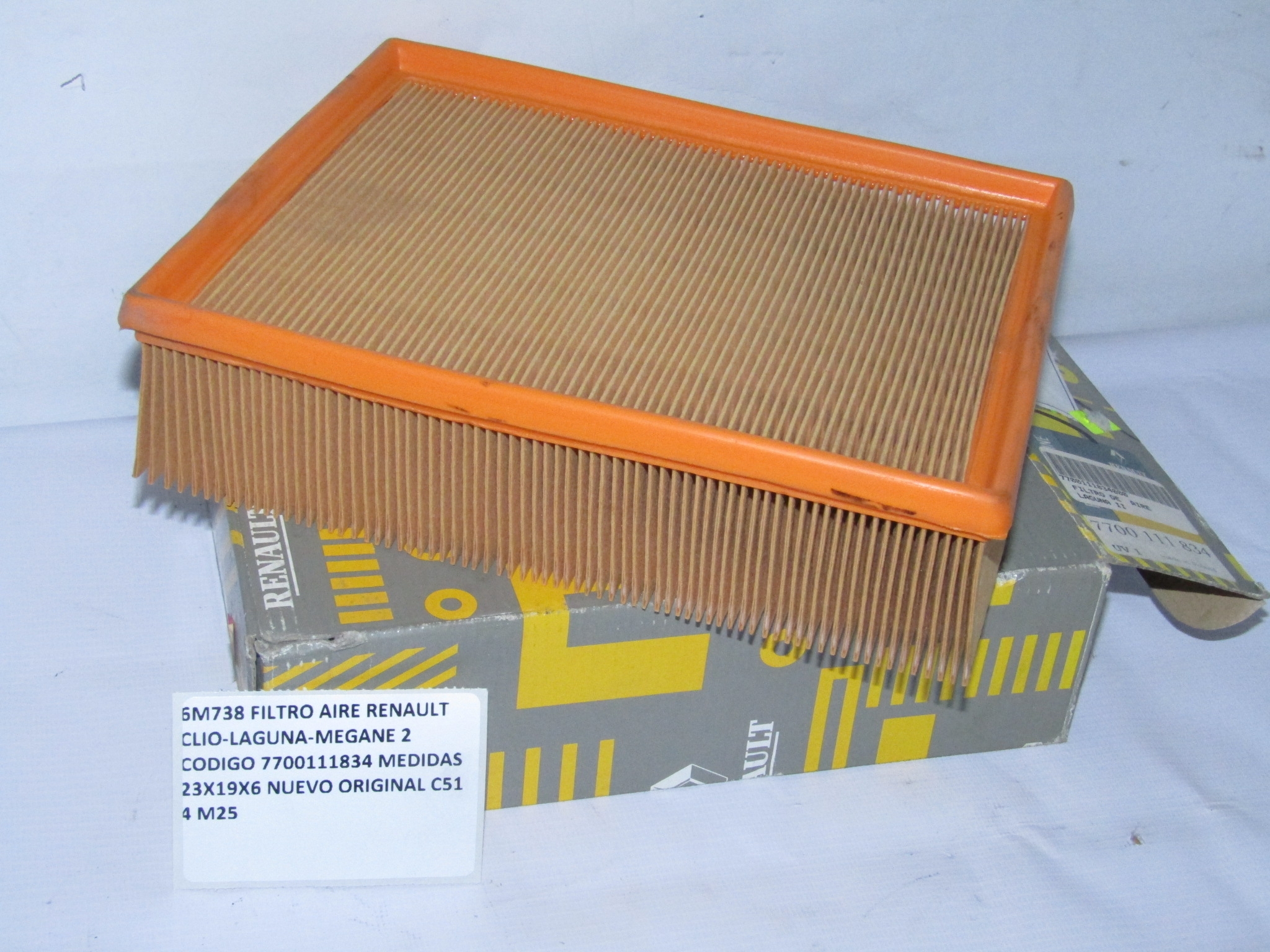 Filtro Aire Renault Clio-laguna-megane 2 Medidas 23x19x6 - foto 2