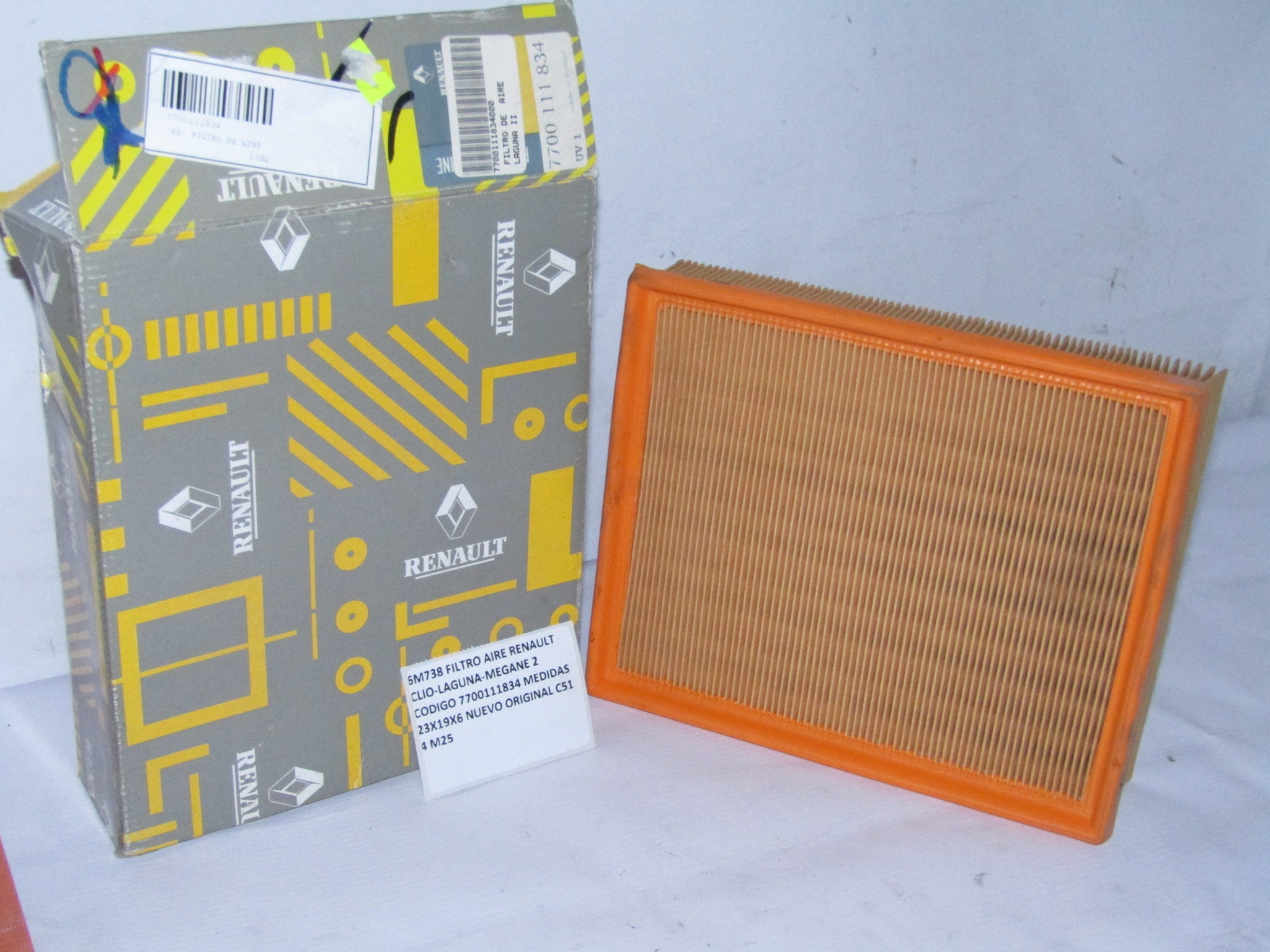 Filtro Aire Renault Clio-laguna-megane 2 Medidas 23x19x6 - foto 3