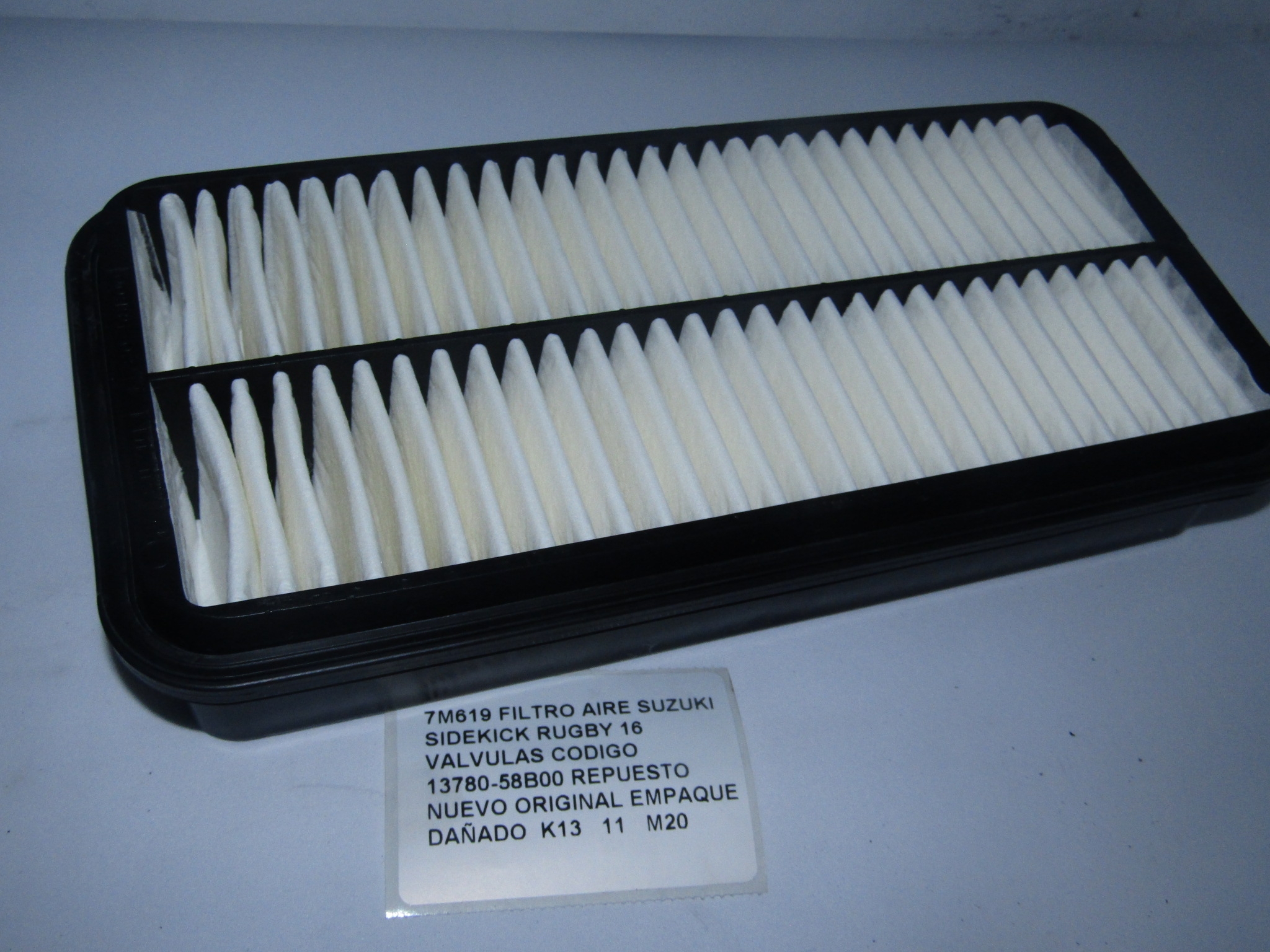 Filtro Aire Suzuki Sidekick Rugby 16 Valvula Cod 13780-58b00
