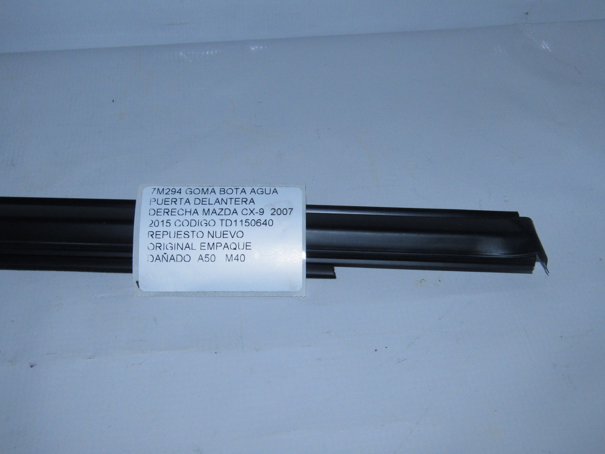 Goma Bota Agua Puerta Delantera Derecha Mazda Cx-9 2007 2015