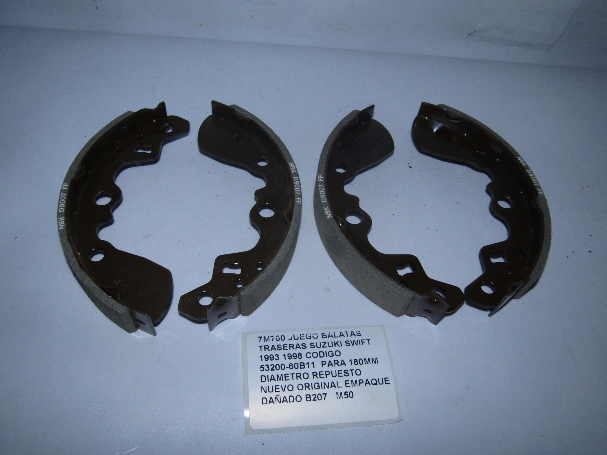 Juego Balatas Trasera Suzuki Swift 1993 1998 Cod 53200-60b11 - foto 2