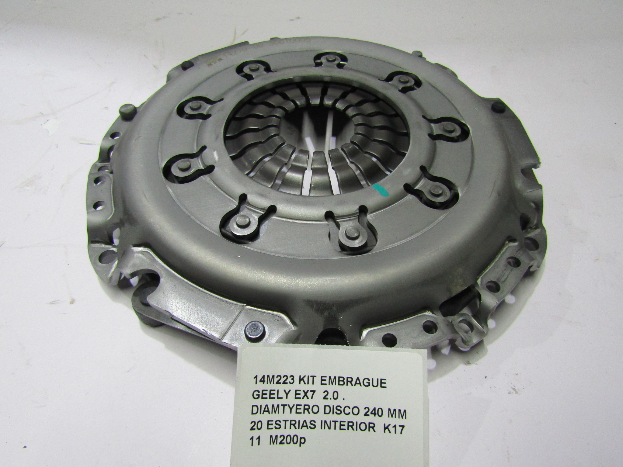 Kit Embrague Geely Ex7 2.0 Disco 240 Mm 20 Estrias Interior - foto 4