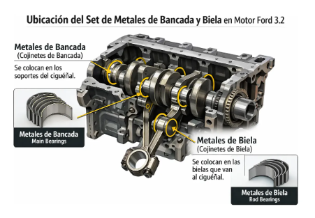 Kit Metales Bancada Biela Std Mazda Bt50 Ranger 3.2 11- 2022 - foto 5