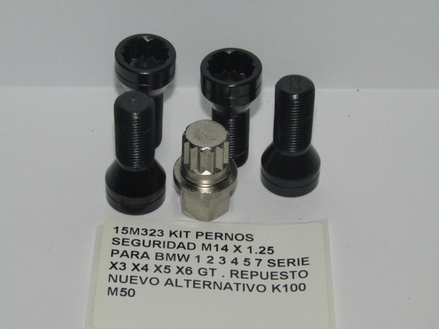 Kit Pernos Seguridad M14 X 1.25 Para Bmw 1 2 3 4 5 7 Serie - foto 4