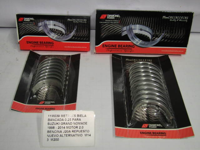 Metales Biela Bancada 0.25 Suzuki Grand Nomade 1998-2014