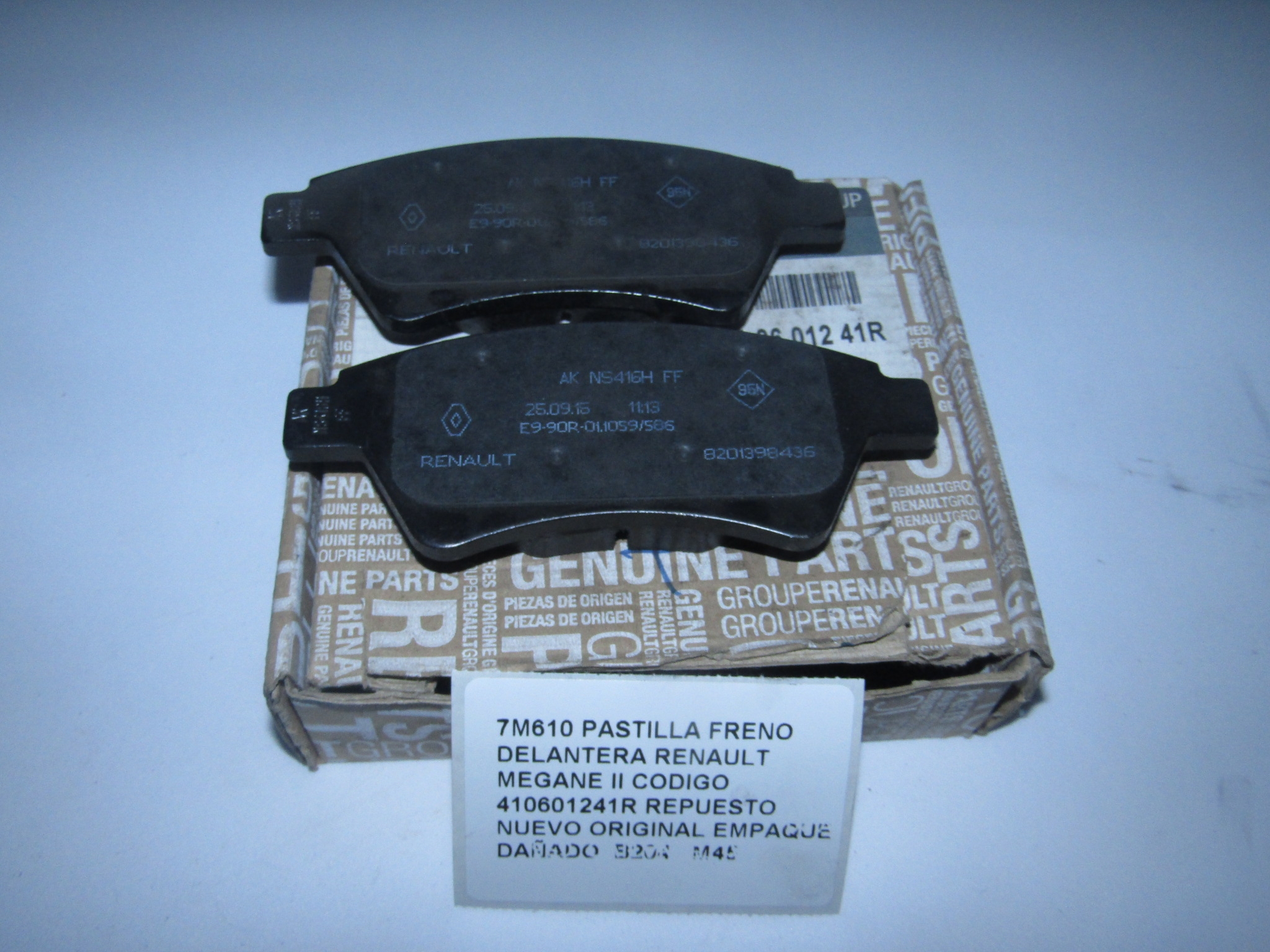 Pastilla Freno Delantera Renault Megane Ii Codigo 410601241r - foto 3