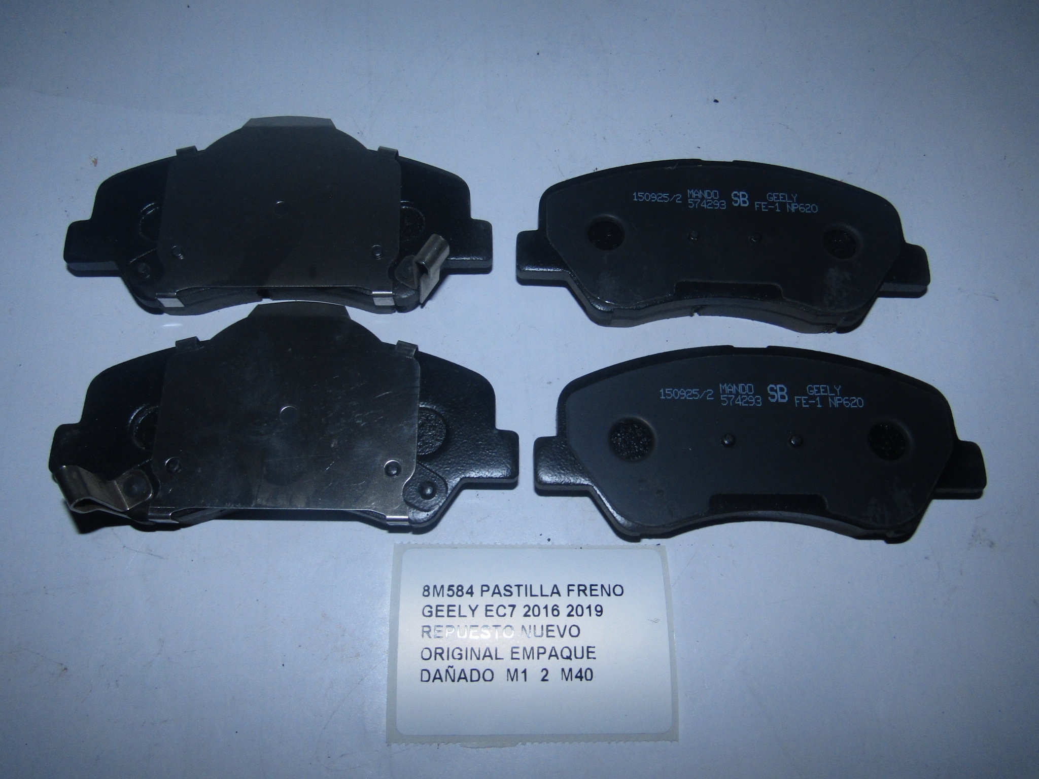 Pastilla Freno Geely Ec7 2016 2019
