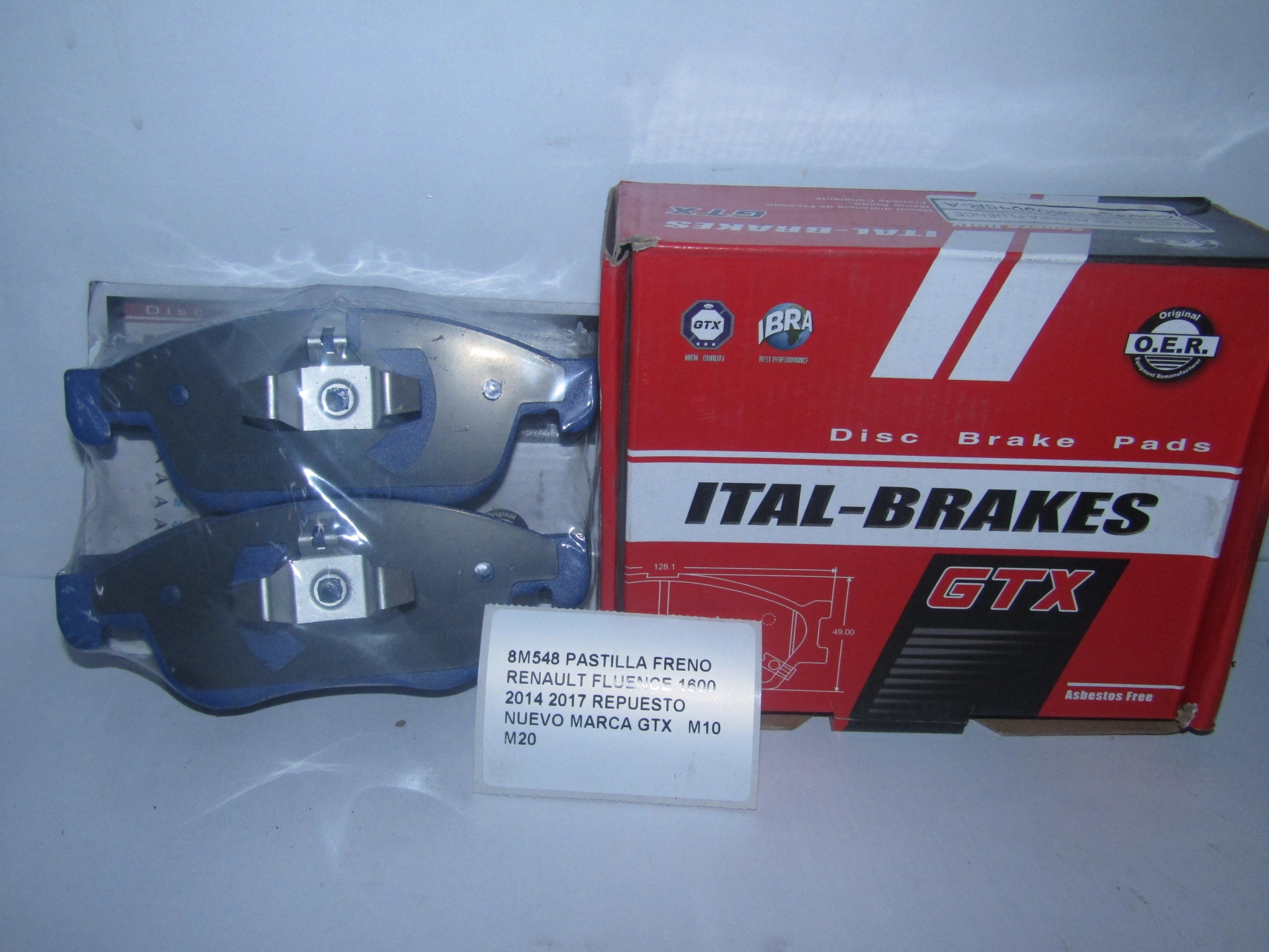 Pastilla Freno Renault Fluence 1600 2014 2017