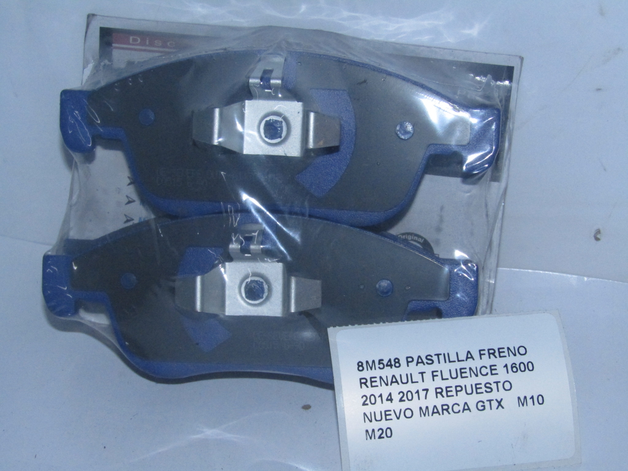 Pastilla Freno Renault Fluence 1600 2014 2017 - foto 3