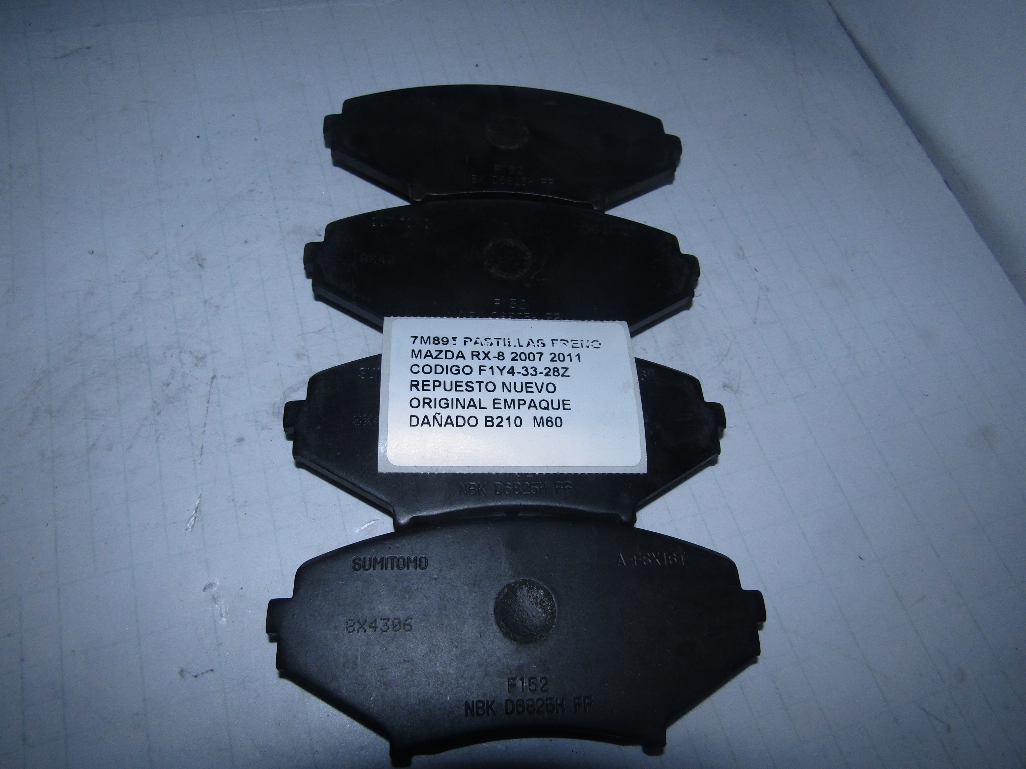 Pastillas Freno Mazda Rx-8 2007 2011 Codigo F1y4-33-28z - foto 2