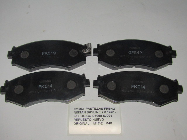 Pastillas Freno Nissan Skyline 2.0 1990 - 98 Cod D1060-6j091 - foto 2