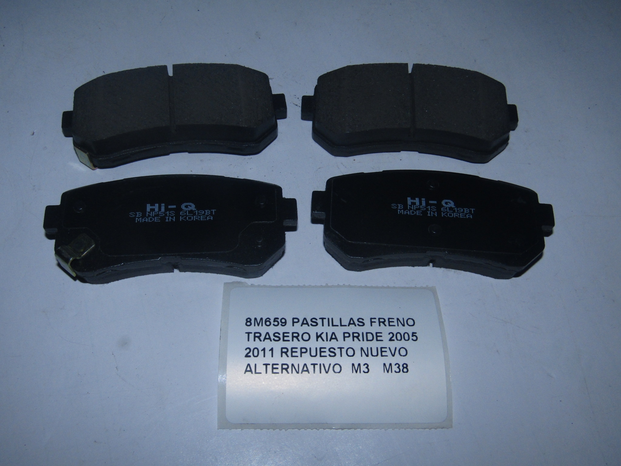 Pastillas Freno Trasero Kia Pride 2005 2011