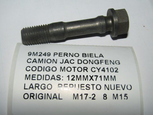 Perno Biela Camion Jac Dongfeng Codigo Motor Cy4102