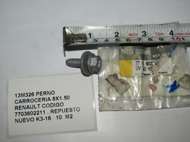 Perno Carroceria 8x1.50 Renault Codigo 7703602211 - foto 2