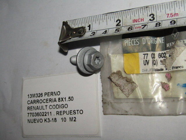 Perno Carroceria 8x1.50 Renault Codigo 7703602211 - foto 3
