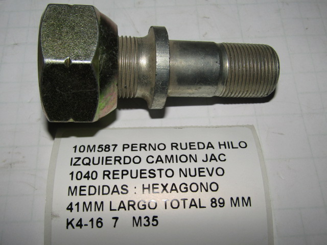 Perno Rueda Hilo Izquierdo Camion Jac 1040