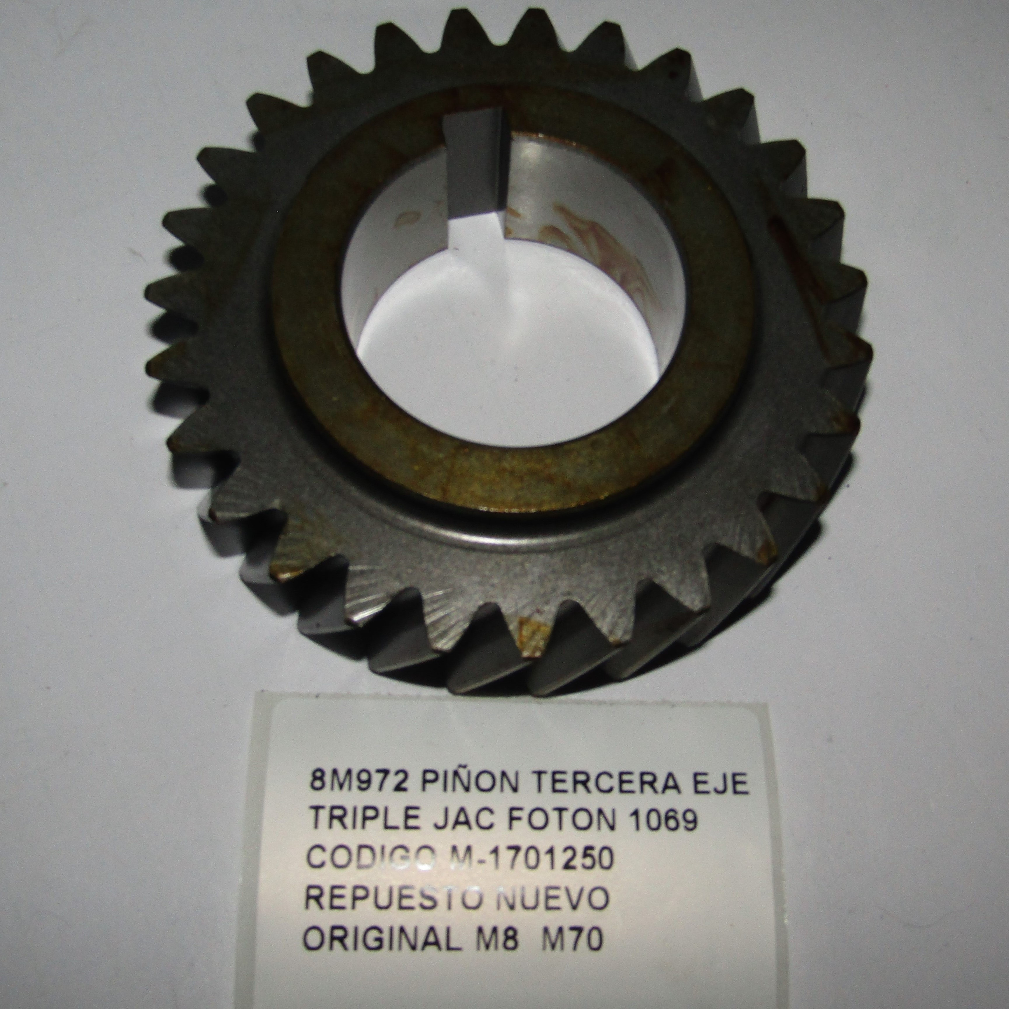 Piñon Tercera Eje Triple Jac Foton 1069 Codigo M-1701250 - foto 2