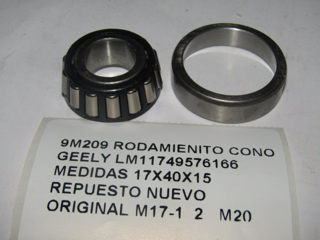 Rodamienito Cono Geely Lm11749576166 Medidas 17x40x15 - foto 2