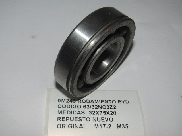 Rodamiento Byd Codigo 63/32nc3z2 Medidas: 32x75x20 - foto 3