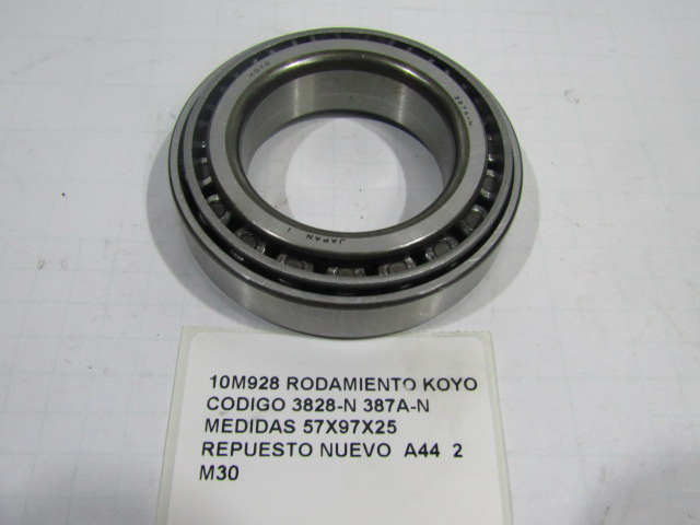 Rodamiento Koyo Codigo 3828-n 387a-n Medidas 57x97x25