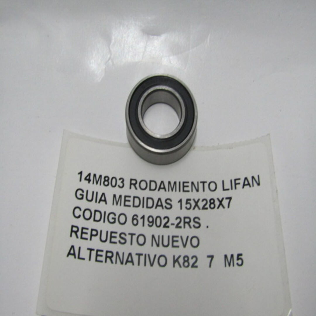 Rodamiento Lifan Guia Medidas 15x28x7 Codigo 61902-2rs - foto 3