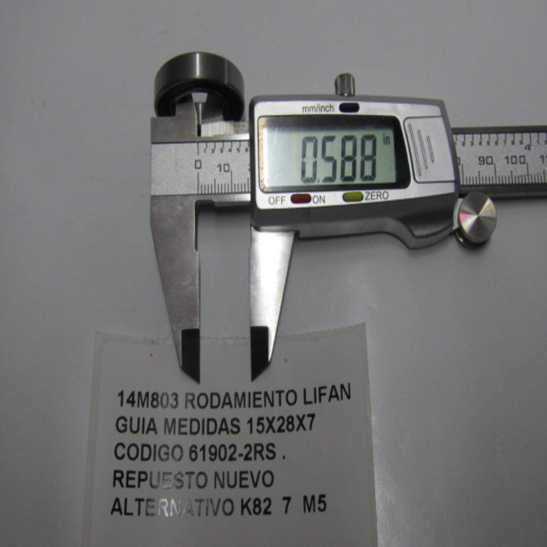 Rodamiento Lifan Guia Medidas 15x28x7 Codigo 61902-2rs - foto 5