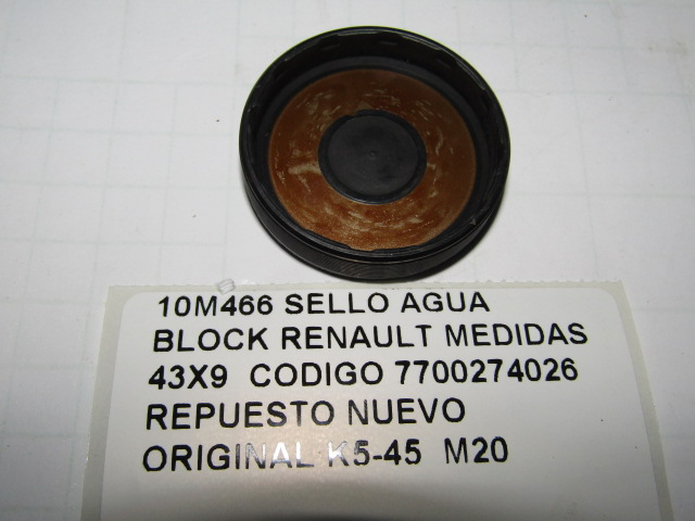 Sello Agua Block Renault Medidas 43x9 Codigo 7700274026 - foto 3