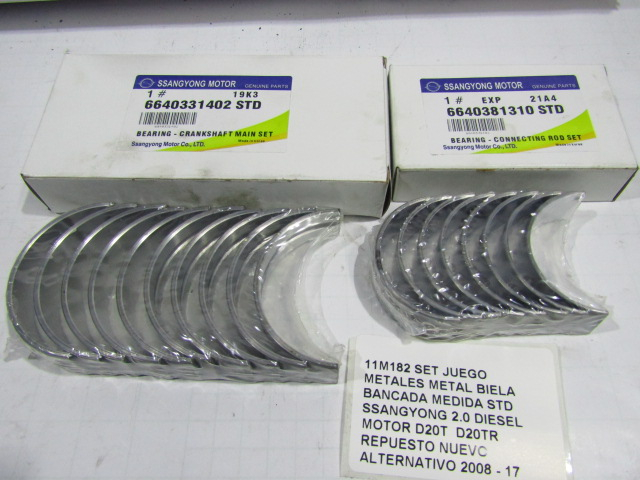 Set Juego Metales Metal Biela Bancada Ssangyong D20t 2008-17
