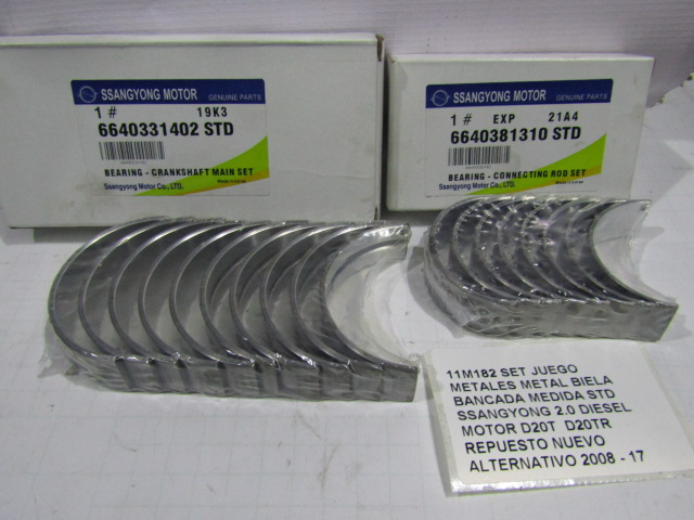 Set Juego Metales Metal Biela Bancada Ssangyong D20t 2008-17 - foto 3