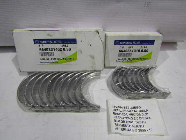 Set Metales Biela Bancada Ssangyong D20t 0.50 08-17