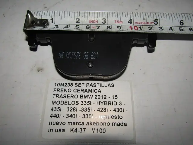 Set Pastilla Freno Ceramica Trasero Bmw 2012 2013 2014 2015