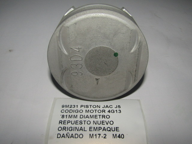 Piston Jac J5 Codigo Motor 4g13 ´81mm Diametro - foto 4