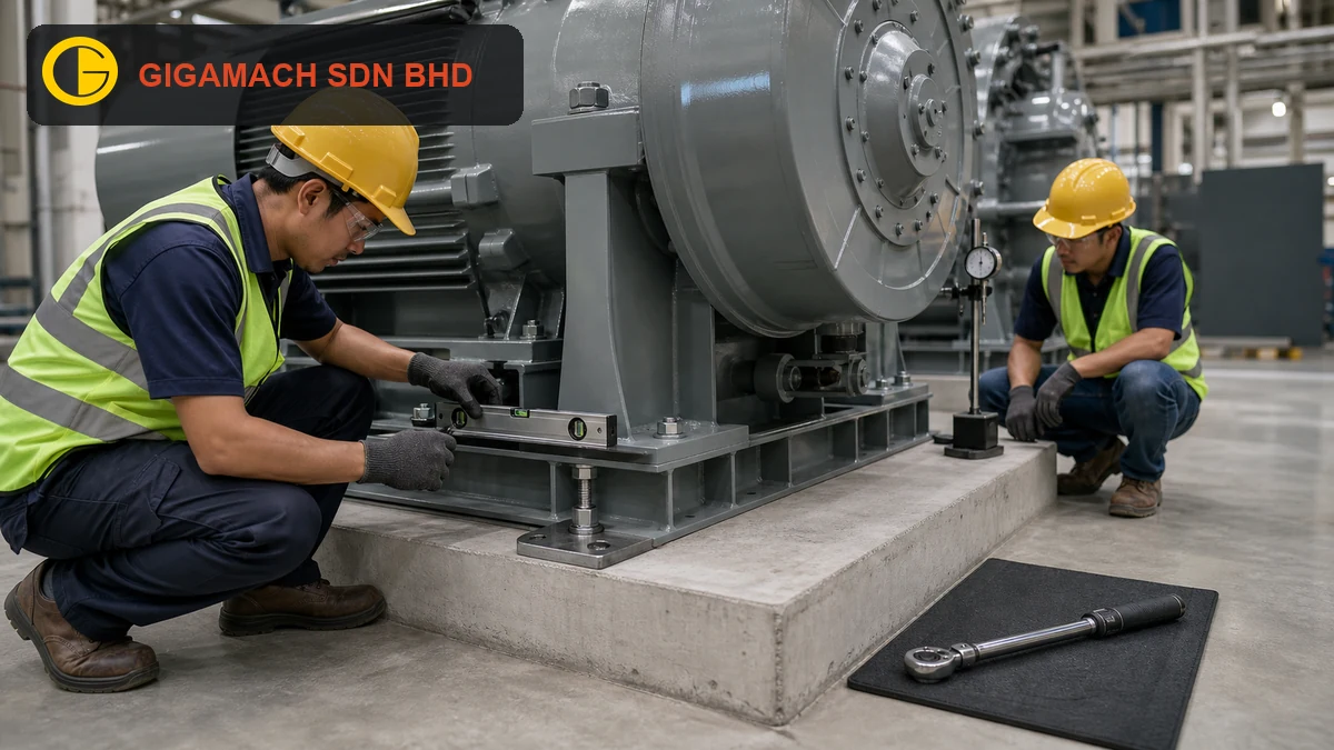 Industrial machine relocation with rated handling equipment, PPE-equipped workers, controlled movement, and a clear exclusion zone for safety education.